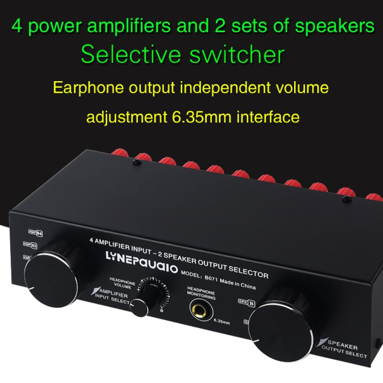 B071 4 Input 2 Output or 2 In 4 Out Power Amplifier Speaker Selector Switcher -  by PMC Jewellery | Online Shopping South Africa | PMC Jewellery | Buy Now Pay Later Mobicred