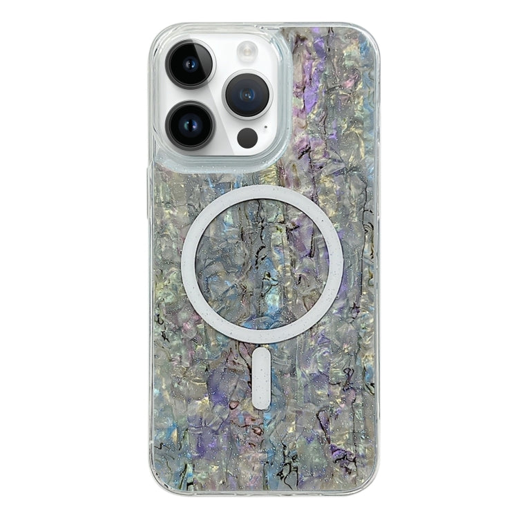 For iPhone 14 Pro Max Shell Texture Multicolor MagSafe TPU Phone Case(Silver Gray) - iPhone 14 Pro Max Cases by PMC Jewellery | Online Shopping South Africa | PMC Jewellery