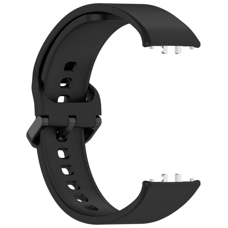 For Samsung Galaxy Fit 3 Solid Color Colorful Buckle Silicone Watch Band(Black) - Watch Bands by PMC Jewellery | Online Shopping South Africa | PMC Jewellery