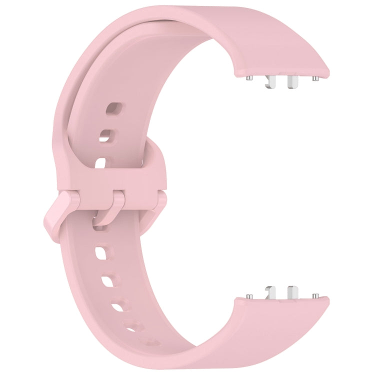 For Samsung Galaxy Fit 3 Solid Color Colorful Buckle Silicone Watch Band(Pink) - Watch Bands by PMC Jewellery | Online Shopping South Africa | PMC Jewellery