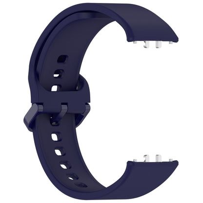 For Samsung Galaxy Fit 3 Solid Color Colorful Buckle Silicone Watch Band(Dark Blue) - Watch Bands by PMC Jewellery | Online Shopping South Africa | PMC Jewellery