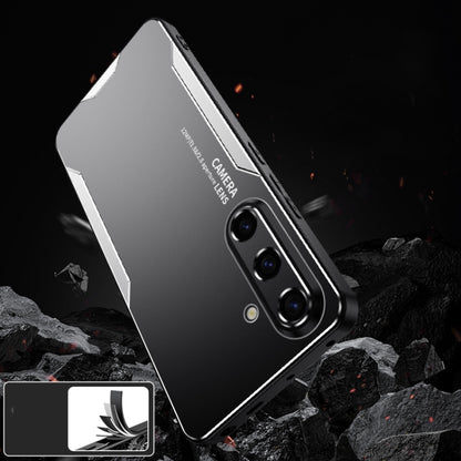 For Samsung Galaxy S25+ 5G Blade Series TPU Hybrid Metal Phone Case(Silver) - Galaxy S25+ 5G Cases by PMC Jewellery | Online Shopping South Africa | PMC Jewellery | Buy Now Pay Later Mobicred