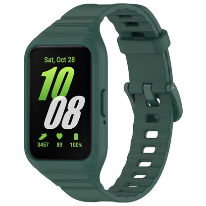 For Samsung Galaxy Fit 3 Integrated TPU Watch Band(Dark Green) - Watch Bands by PMC Jewellery | Online Shopping South Africa | PMC Jewellery