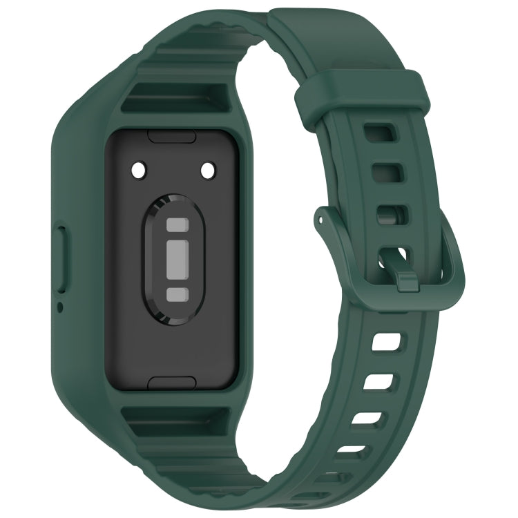 For Samsung Galaxy Fit 3 Integrated TPU Watch Band(Dark Green) - Watch Bands by PMC Jewellery | Online Shopping South Africa | PMC Jewellery