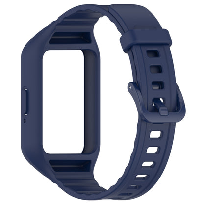 For Samsung Galaxy Fit 3 Integrated TPU Watch Band(Dark Blue) - Watch Bands by PMC Jewellery | Online Shopping South Africa | PMC Jewellery