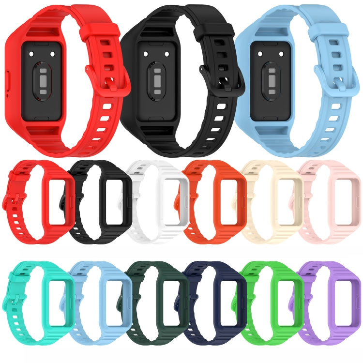 For Samsung Galaxy Fit 3 Integrated TPU Watch Band(Beige) - Watch Bands by PMC TechLife | Online Shopping South Africa | PMC TechLife