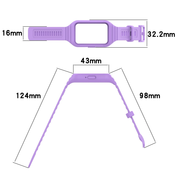 For Samsung Galaxy Fit 3 Integrated TPU Watch Band(Purple) - Watch Bands by PMC TechLife | Online Shopping South Africa | PMC TechLife