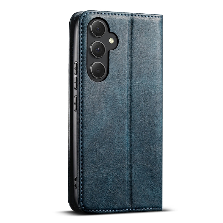 For Samsung Galaxy S24 5G Suteni J02 Oil Wax Wallet Leather Phone Case(Blue) - Galaxy S24 5G Cases by Suteni | Online Shopping South Africa | PMC Jewellery | Buy Now Pay Later Mobicred