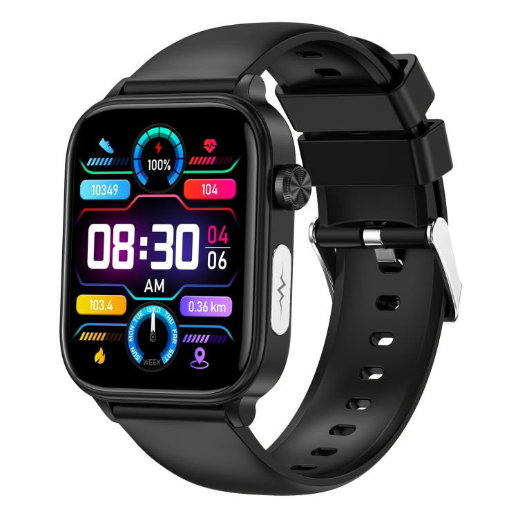 ET570 1.96 inch Color Screen Smart Watch Silicone Strap, Support Bluetooth Call / ECG(Black) - Smart Watches by PMC Jewellery | Online Shopping South Africa | PMC Jewellery