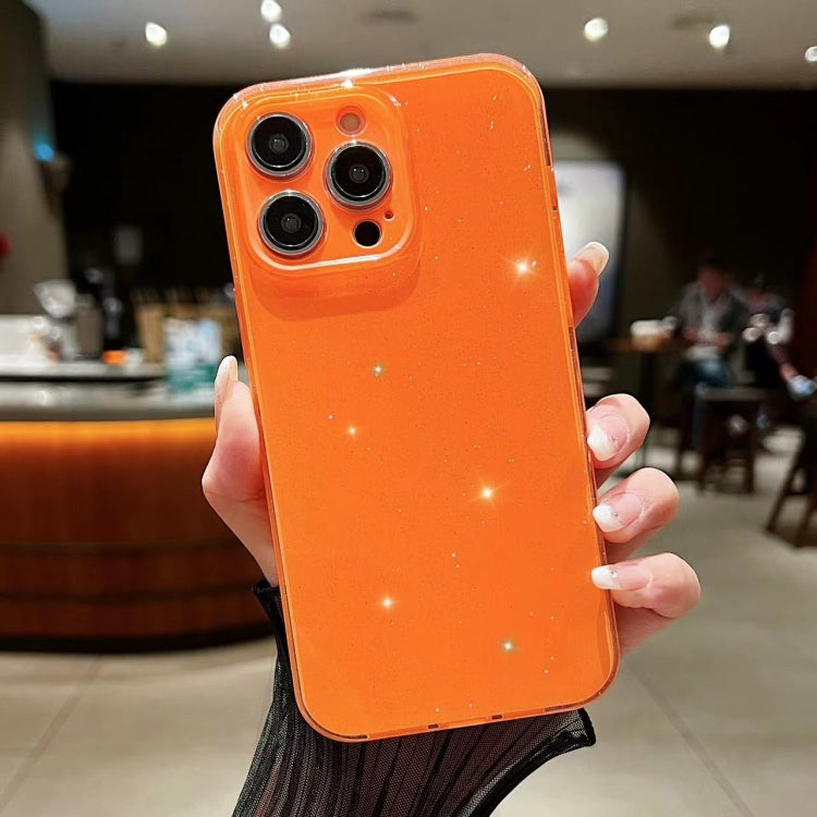 For iPhone 16 Pro Max Jelly Glitter Solid Color TPU Phone Case(Orange) - iPhone 16 Pro Max Cases by PMC Jewellery | Online Shopping South Africa | PMC Jewellery | Buy Now Pay Later Mobicred