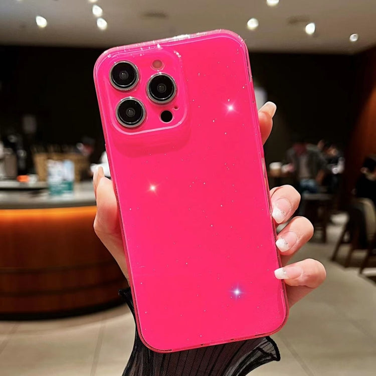 For iPhone 16 Pro Jelly Glitter Solid Color TPU Phone Case(Rose Red) - iPhone 16 Pro Cases by PMC Jewellery | Online Shopping South Africa | PMC Jewellery | Buy Now Pay Later Mobicred