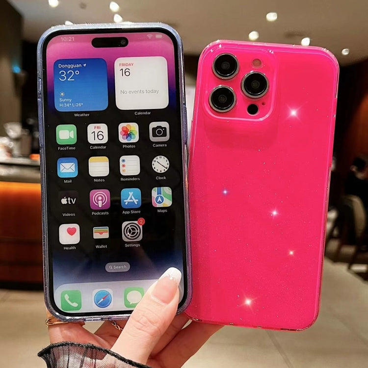 For iPhone 16 Jelly Glitter Solid Color TPU Phone Case(Orange) - iPhone 16 Cases by PMC TechLife | Online Shopping South Africa | PMC TechLife | Buy Now Pay Later Mobicred