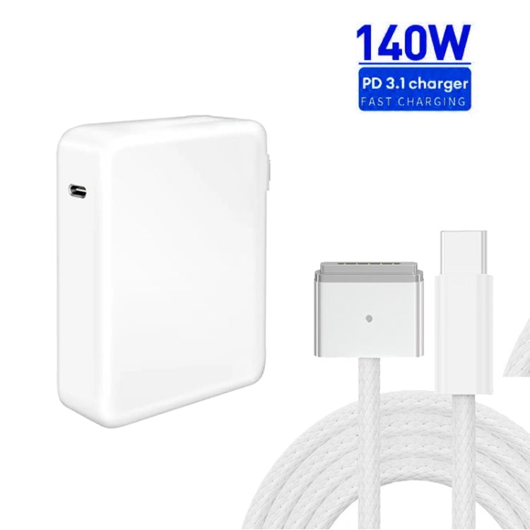US Plug 140W USB-C PD Power Adapter with Type-C to Magsafe3 Magnetic Charging Cable, Length: 2 m - Cable & Adapter by PMC Jewellery | Online Shopping South Africa | PMC Jewellery | Buy Now Pay Later Mobicred