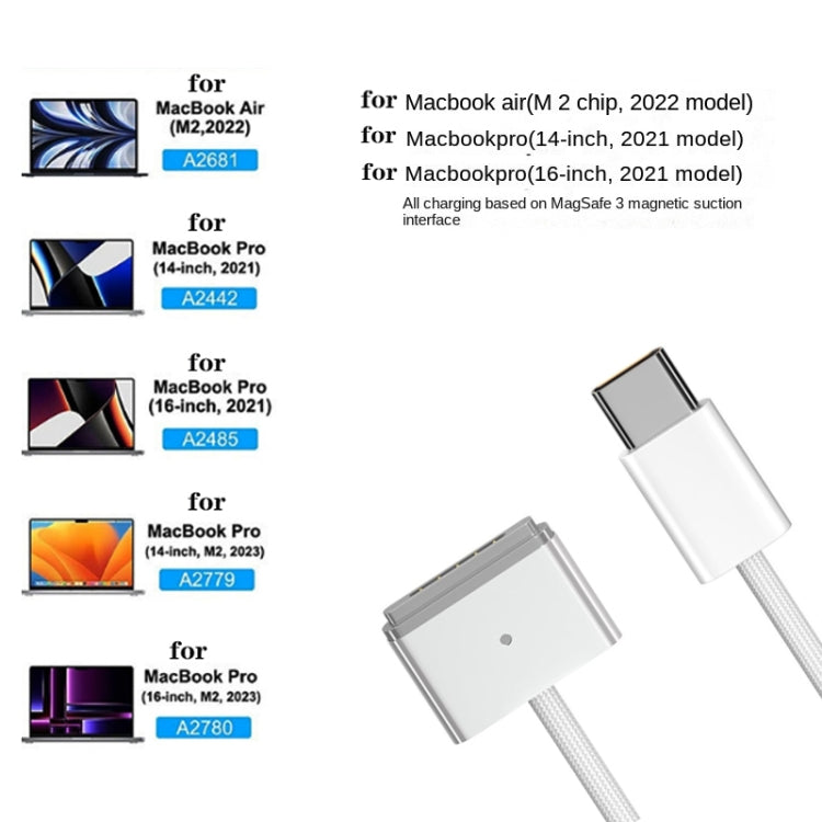 EU Plug 140W USB-C PD Power Adapter with Type-C to Magsafe3 Magnetic Charging Cable, Length: 2 m - Cable & Adapter by PMC Jewellery | Online Shopping South Africa | PMC Jewellery | Buy Now Pay Later Mobicred