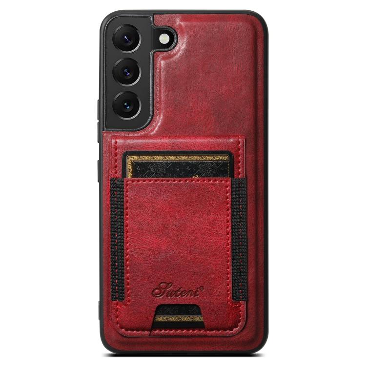 For Samsung Galaxy S25+ 5G Suteni H17 Oil Eax Leather MagSafe Detachable Wallet Phone Case(Red) - free shipping - PMC TechLife - Order now!