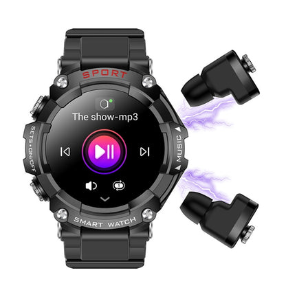T96 1.52 inch Amoled Screen 2 in 1 Bluetooth Earphone Smart Watch(Black) - Smart Watches by PMC Jewellery | Online Shopping South Africa | PMC Jewellery
