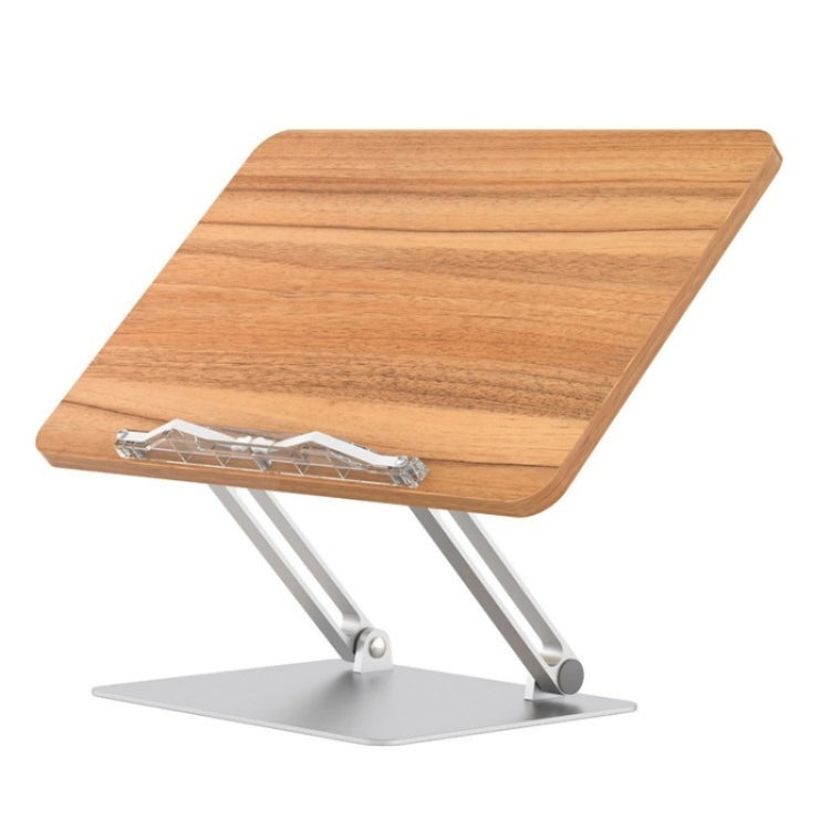BG-4 Desktop Book Reading Bracket Aluminum Alloy +Wood Board Textbook Tablet Holder Stand - free shipping - PMC Jewellery - Order now!