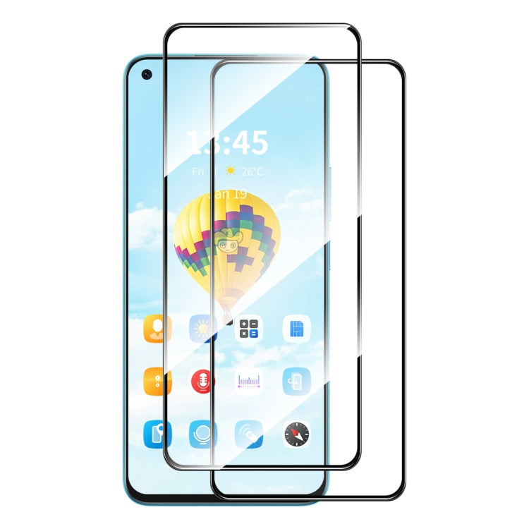 For OPPO K10x 2pcs ENKAY Full Glue High Aluminum-silicon Tempered Glass Film - OPPO Tempered Glass by ENKAY | Online Shopping South Africa | PMC TechLife | Buy Now Pay Later Mobicred