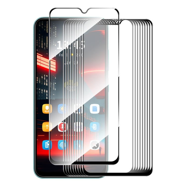 For OPPO A17 4G 10pcs ENKAY Full Glue High Aluminum-silicon Tempered Glass Film - OPPO Tempered Glass by ENKAY | Online Shopping South Africa | PMC TechLife | Buy Now Pay Later Mobicred