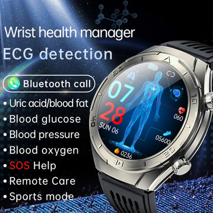 FD02 1.46 inch Color Screen Smart Watch, Support CES Sleep Aid / ECG Detection(Silver) - Smart Watches by PMC Jewellery | Online Shopping South Africa | PMC Jewellery
