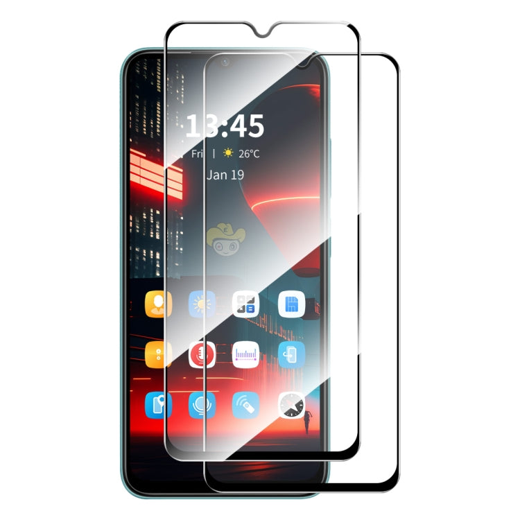 For Tecno Spark 9 2pcs ENKAY Full Glue High Aluminum-silicon Tempered Glass Film - Tecno Tempered Glass by ENKAY | Online Shopping South Africa | PMC TechLife | Buy Now Pay Later Mobicred