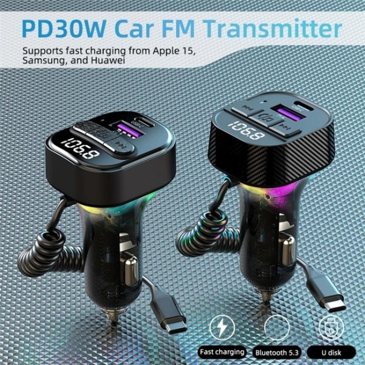 C53 Fast Charging Car Charger Car Bluetooth Receiver FM Transmitter MP3 Player - Car Charger by PMC TechLife | Online Shopping South Africa | PMC TechLife | Buy Now Pay Later Mobicred