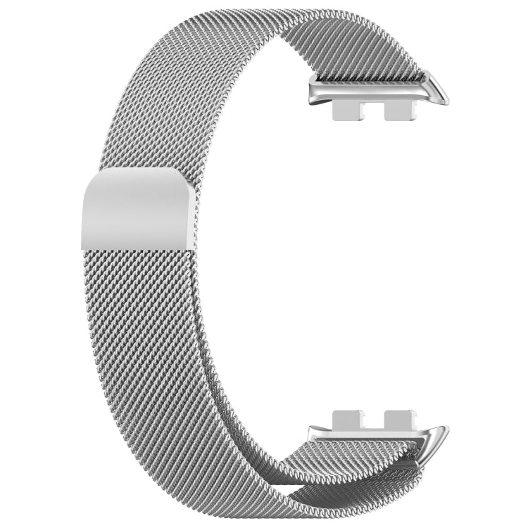 For Honor Band 9 Milan Magnetic Steel Mesh Watch Band(Silver) - Watch Bands by PMC Jewellery | Online Shopping South Africa | PMC Jewellery