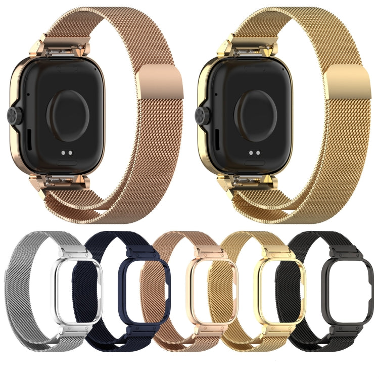For CMF Watch Pro D395 Metal Frame + Milanese Integrated Magnetic Watch Band(Silver) - Watch Bands by PMC TechLife | Online Shopping South Africa | PMC TechLife