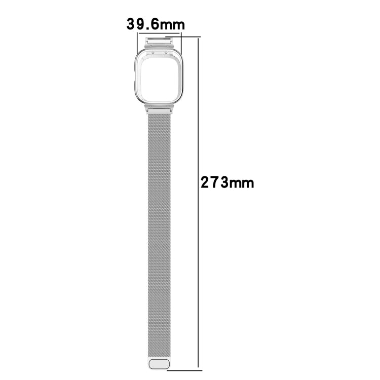 For CMF Watch Pro D395 Metal Frame + Milanese Integrated Magnetic Watch Band(Rose Gold) - Watch Bands by PMC TechLife | Online Shopping South Africa | PMC TechLife