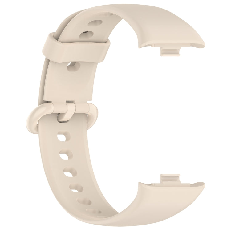 For Redmi Watch 4 Solid Color Colorful Buckle Silicone Watch Band(Ivory White) - Watch Bands by PMC Jewellery | Online Shopping South Africa | PMC Jewellery