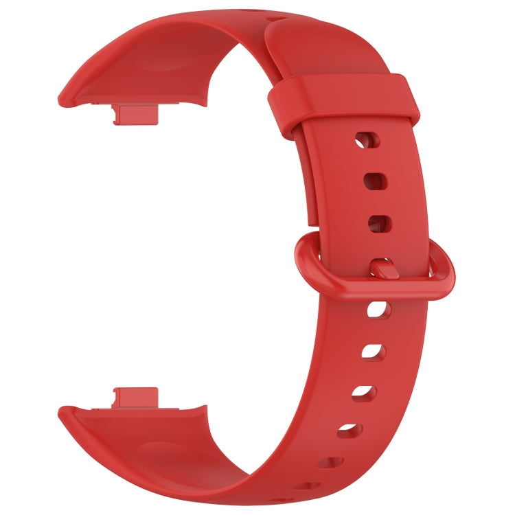 For Xiaomi  Mi Band 8 Pro Solid Color Colorful Buckle Silicone Watch Band(Red) - Watch Bands by PMC Jewellery | Online Shopping South Africa | PMC Jewellery