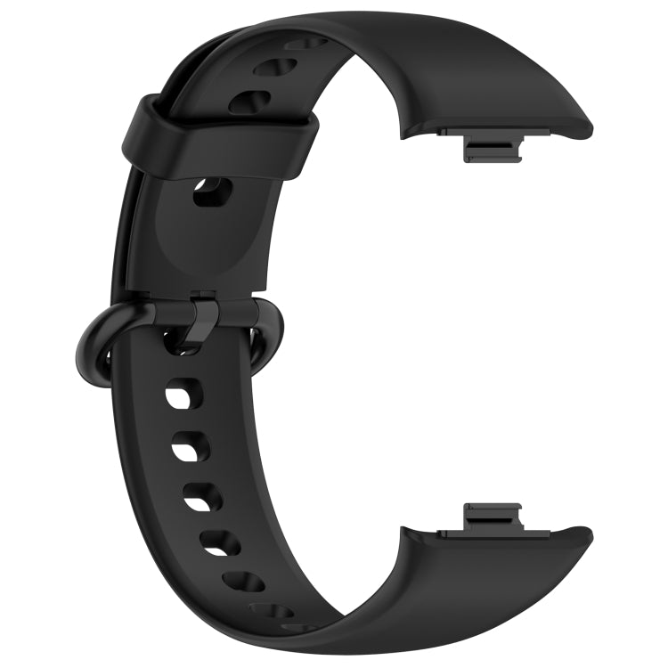 For Xiaomi  Mi Band 8 Pro Solid Color Colorful Buckle Silicone Watch Band(Black) - Watch Bands by PMC Jewellery | Online Shopping South Africa | PMC Jewellery