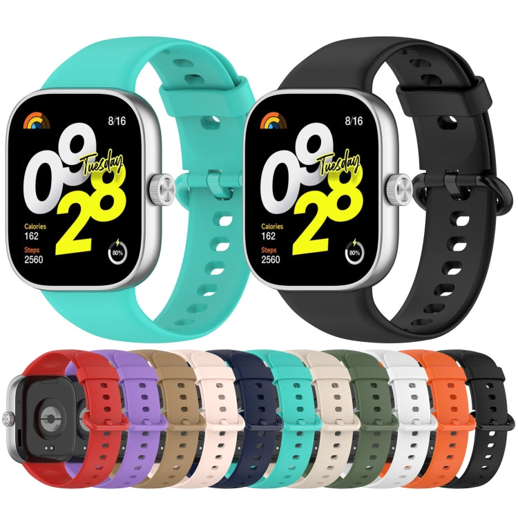 For Xiaomi  Mi Band 8 Pro Solid Color Colorful Buckle Silicone Watch Band(Dark Green) - Watch Bands by PMC TechLife | Online Shopping South Africa | PMC TechLife