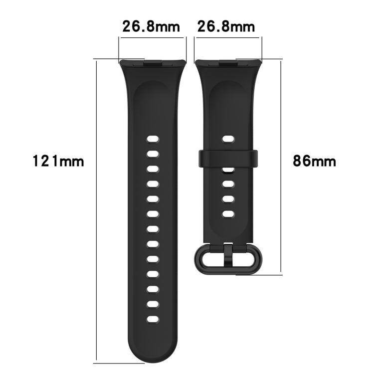 For Xiaomi  Mi Band 8 Pro Solid Color Colorful Buckle Silicone Watch Band(Red) - Watch Bands by PMC Jewellery | Online Shopping South Africa | PMC Jewellery