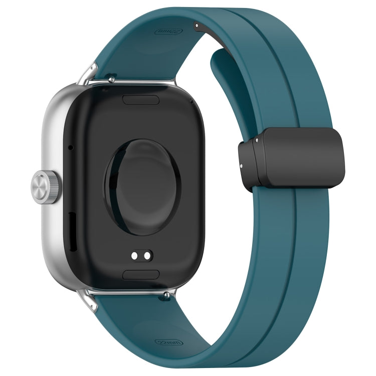For Xiaomi  Mi Band 8 Pro Groove Folding Magnetic Buckle Silicone Watch Band(Cyan) - Watch Bands by PMC TechLife | Online Shopping South Africa | PMC TechLife