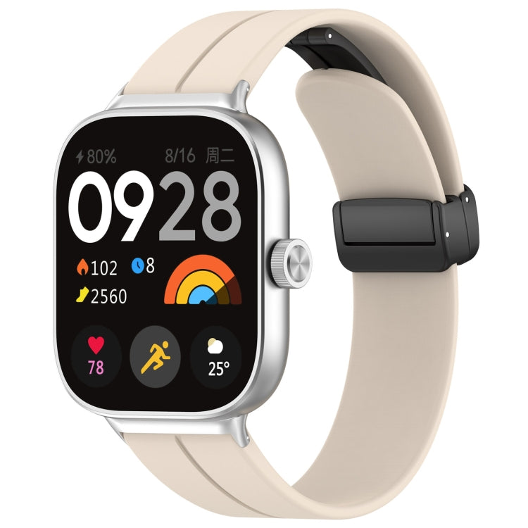For Xiaomi  Mi Band 8 Pro Groove Folding Magnetic Buckle Silicone Watch Band(Starlight) - Watch Bands by PMC TechLife | Online Shopping South Africa | PMC TechLife