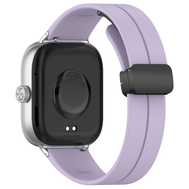For Xiaomi Smart Band 9 Pro / 8 Pro Groove Folding Magnetic Buckle Silicone Watch Band(Purple) - free shipping - PMC TechLife - Order now!