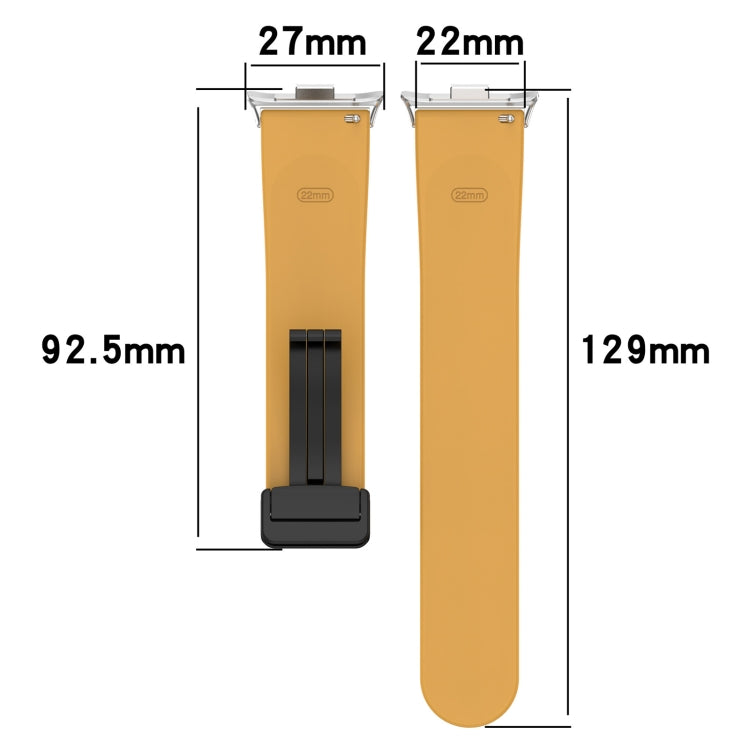 For Redmi Watch 4 Groove Folding Magnetic Buckle Silicone Watch Band(Teal) - Watch Bands by PMC TechLife | Online Shopping South Africa | PMC TechLife