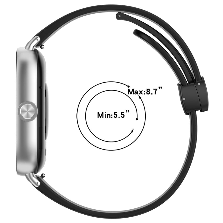 For Redmi Watch 4 Groove Folding Magnetic Buckle Silicone Watch Band(Purple) - Watch Bands by PMC TechLife | Online Shopping South Africa | PMC TechLife