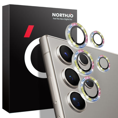 For Samsung Galaxy S24 Ultra 5G NORTHJO Camera Lens Bling Glitter Metal Ring Tempered Glass Film(Colorful) - Galaxy S24 Ultra 5G Tempered Glass by NORTHJO | Online Shopping South Africa | PMC Jewellery | Buy Now Pay Later Mobicred