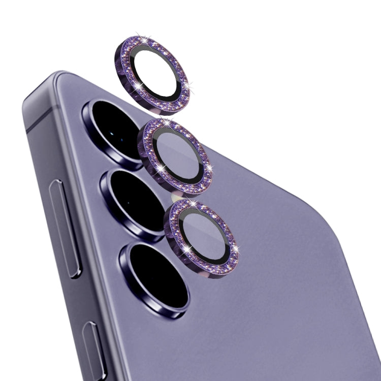 For Samsung Galaxy S24+ 5G NORTHJO Camera Lens Bling Glitter Metal Ring Tempered Glass Film(Purple) - Galaxy S24+ 5G Tempered Glass by NORTHJO | Online Shopping South Africa | PMC Jewellery | Buy Now Pay Later Mobicred