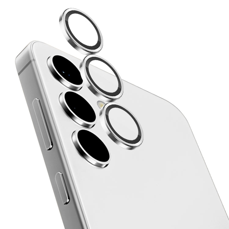 For Samsung Galaxy S24 5G NORTHJO Camera LensCD Vein Metal Ring Tempered Glass Film(Silver) - free shipping - PMC Jewellery - Order now!