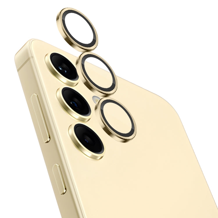 For Samsung Galaxy S24+ 5G NORTHJO Camera LensCD Vein Metal Ring Tempered Glass Film(Gold) - Galaxy S24+ 5G Tempered Glass by NORTHJO | Online Shopping South Africa | PMC Jewellery | Buy Now Pay Later Mobicred