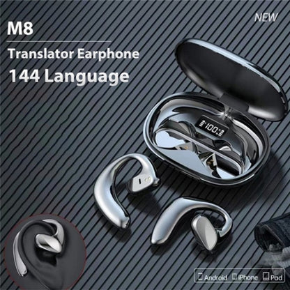 M8 Noise Reduction Smart Voice Translator TWS Bluetooth Headset 144 Languages Translation Earphones(Black) -  by PMC Jewellery | Online Shopping South Africa | PMC Jewellery | Buy Now Pay Later Mobicred