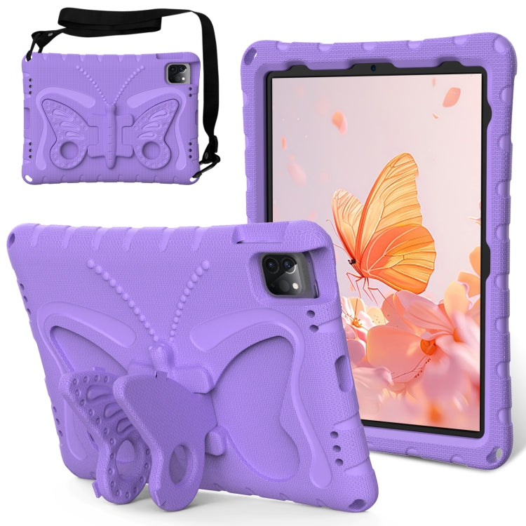 For iPad Air 11 2024 Butterfly Bracket EVA Shockproof Tablet Case(Light Purple) - iPad Air 11 2024 Cases by PMC Jewellery | Online Shopping South Africa | PMC Jewellery | Buy Now Pay Later Mobicred