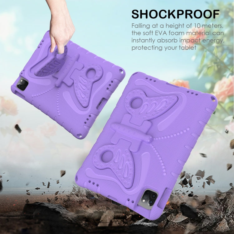 For iPad Air 11 2024 Butterfly Bracket EVA Shockproof Tablet Case(Light Purple) - iPad Air 11 2024 Cases by PMC Jewellery | Online Shopping South Africa | PMC Jewellery | Buy Now Pay Later Mobicred
