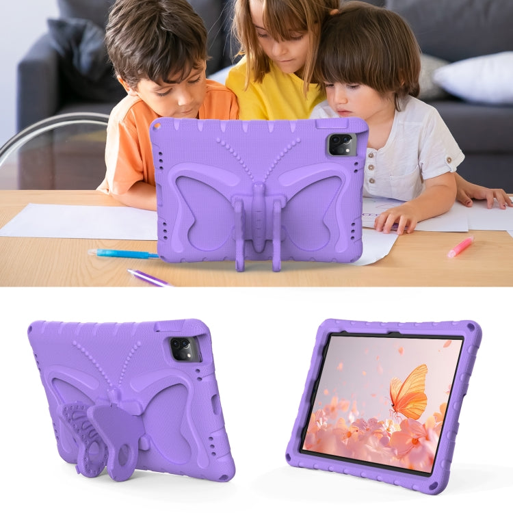 For iPad Pro 11 2024 Butterfly Bracket EVA Shockproof Tablet Case(Light Purple) - iPad Pro 11 2024 Cases by PMC Jewellery | Online Shopping South Africa | PMC Jewellery | Buy Now Pay Later Mobicred