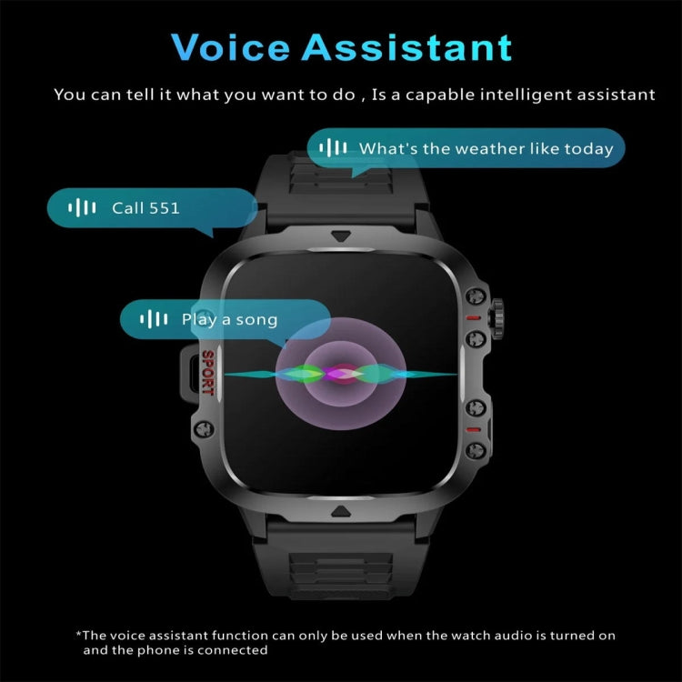 QX11 1.96 inch Color Screen Smart Watch Silicone Strap Support Bluetooth Call(Black) - Smart Watches by PMC TechLife | Online Shopping South Africa | PMC TechLife