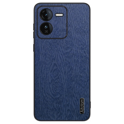 For vivo iQOO Z9 Tree Bark Leather Shockproof Phone Case(Blue) - vivo Cases by PMC Jewellery | Online Shopping South Africa | PMC Jewellery