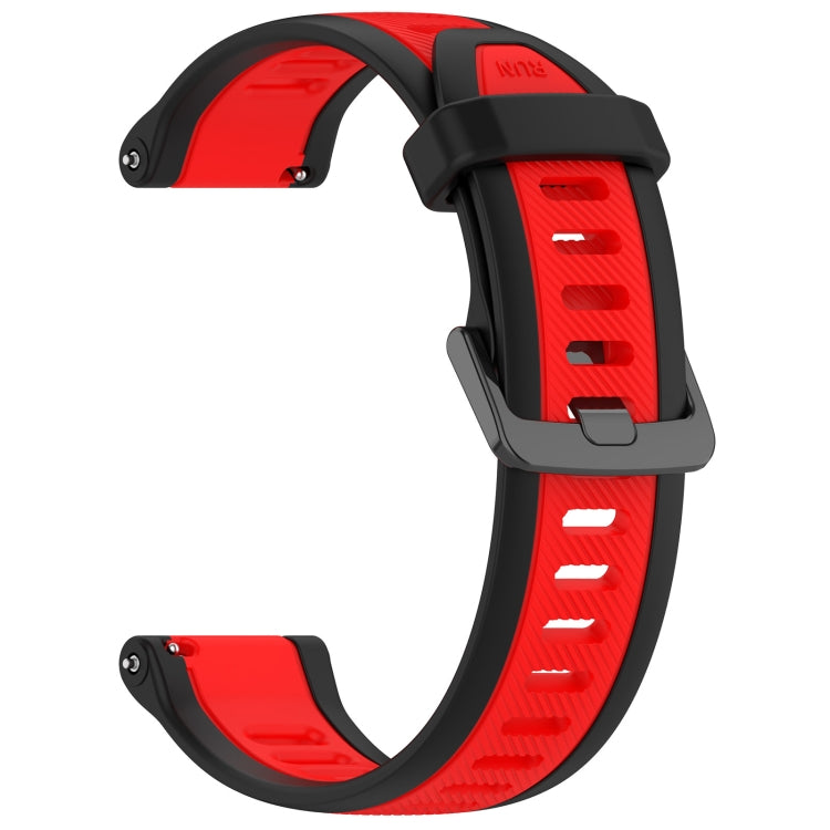 For Garmin Bounce 20mm Two Color Textured Silicone Watch Band(Red+Black) - Watch Bands by PMC Jewellery | Online Shopping South Africa | PMC Jewellery